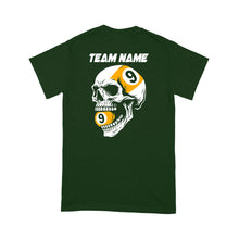 Load image into Gallery viewer, Funny Skull 9 Ball Billiard T-Shirt Custom Billiard Shirt For Team Pool Player, Billiard Gifts TDM3897