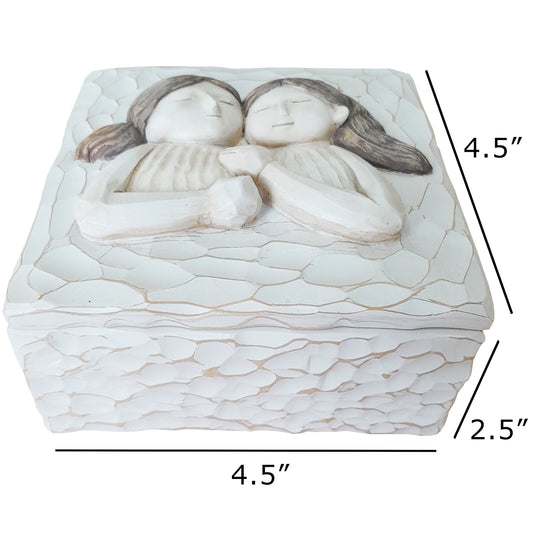 Friendship Keepsake Box gift for Friends Birthday Christmas Valentine Gifts, Best Friend Trinket Box TNK5