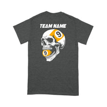 Load image into Gallery viewer, Funny Skull 9 Ball Billiard T-Shirt Custom Billiard Shirt For Team Pool Player, Billiard Gifts TDM3897