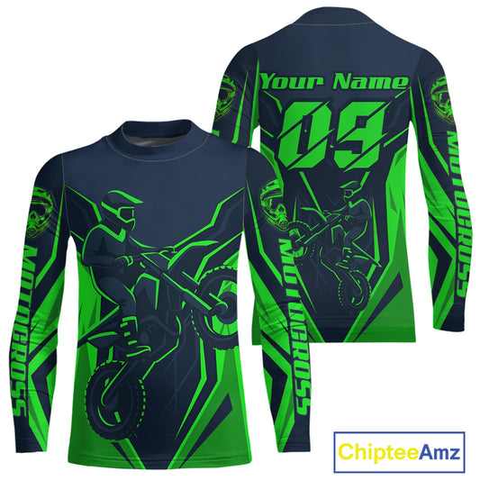 Green Custom Motocross Jersey Men Women Kid Dirt Bike Shirts Motorcycle Riding Shirt XM441