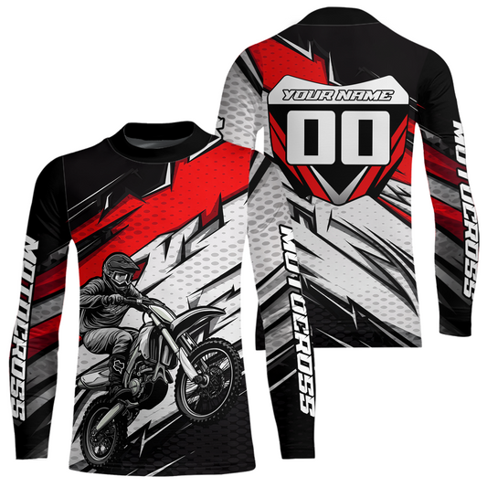 Red Motocross Jersey for Men Kid Women Dirt Bike Jersey Youth Motorcycle Riding Shirt XM487
