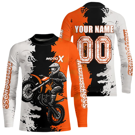 Orange Motocross Racing Jersey Custom Dirt Bike Shirts Men Kid Women Jersey XM420