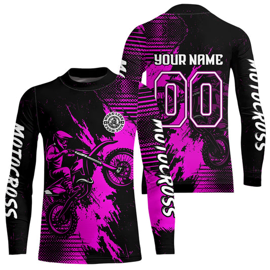 Purple Motocross Jersey Custom Dirt Bike Shirts Men Kid Women Motorcycle Jersey XM419