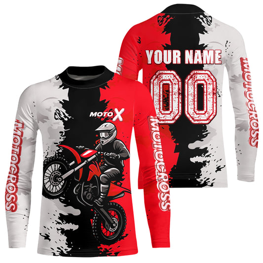 Red Motocross Racing Jersey Custom Dirt Bike Shirts Men Kid Women Jersey XM420