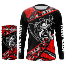 Load image into Gallery viewer, Personalized Bass Fishing Jerseys, Custom Long Sleeve Bass Fishing Tournament Fishing Shirts TTN95