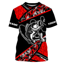 Load image into Gallery viewer, Personalized Bass Fishing Jerseys, Custom Long Sleeve Bass Fishing Tournament Fishing Shirts TTN95