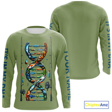 Load image into Gallery viewer, Fishing - It's in my DNA - UV protection fishing shirt for fisherman A72
