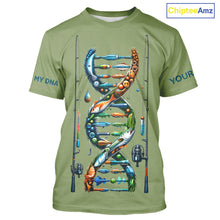 Load image into Gallery viewer, Fishing - It's in my DNA - UV protection fishing shirt for fisherman A72