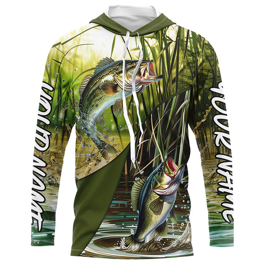Largemouth Bass Fishing Custom 3D All Over Printed Shirts, Bass Tournament Fishing Shirts Gift Ideas IPHW6649