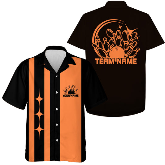 Custom Classic Vintage Bowling Team Shirts, 50S Retro Bowling Button Up Shirt IPHW10089
