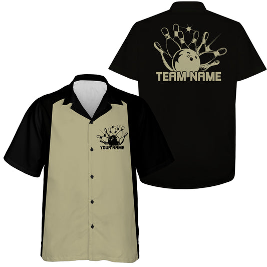 Custom Classic 50S Style Bowling Unisex Hawaiian Shirts, Vintage Bowling Team Outfit IPHW10066