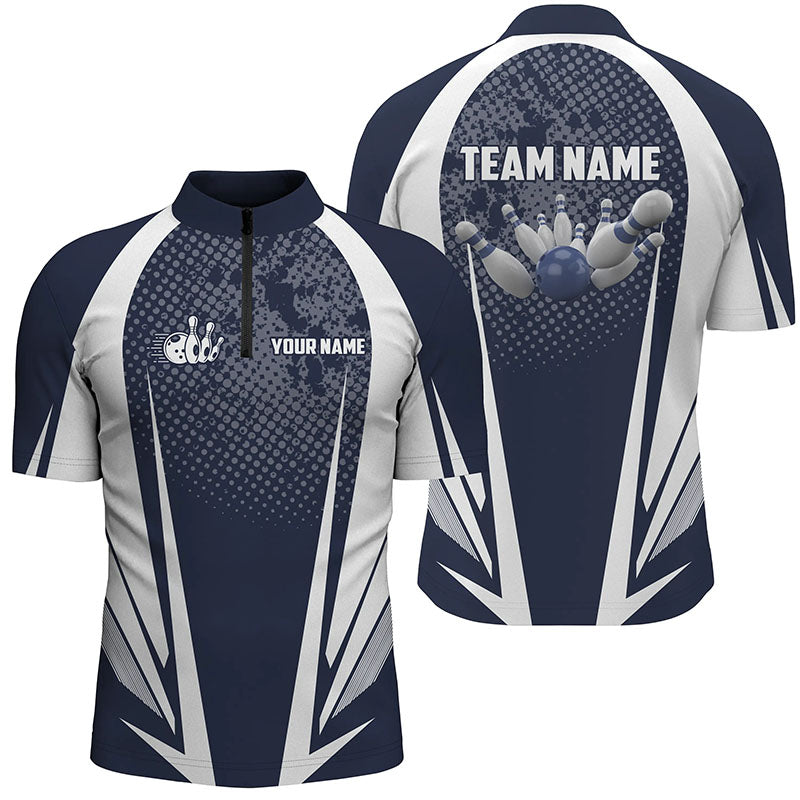 Custom bowling shirt for men – personalized team jersey front view