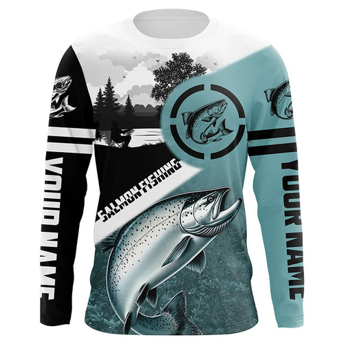 Chinook Salmon ( King Salmon) Fishing customize UV protection performance long sleeve fishing shirts NQS615