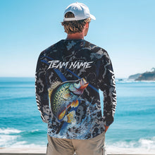 Load image into Gallery viewer, Custom Crappie Fishing Camo Long Sleeve Fishing Shirts, Personalized Crappie Fishing Team Jerseys NQS9678