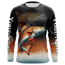 Load image into Gallery viewer, Redfish fishing scales Custom name sun protection personalized fishing gifts, Redfish fishing jerseys NQS9685