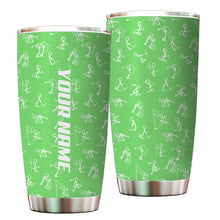 Load image into Gallery viewer, Multicolor Funny golf pattern Custom name Golf Stainless Steel Tumbler Cup - personalized golf gifts NQS9879