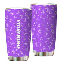 Load image into Gallery viewer, Multicolor Funny golf pattern Custom name Golf Stainless Steel Tumbler Cup - personalized golf gifts NQS9879