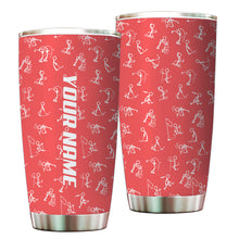 Load image into Gallery viewer, Multicolor Funny golf pattern Custom name Golf Stainless Steel Tumbler Cup - personalized golf gifts NQS9879