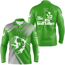 Load image into Gallery viewer, Personalized the Golf father Polo Shirts for Men Green golf shirts, gifts for dad golfer father's day NQS7673