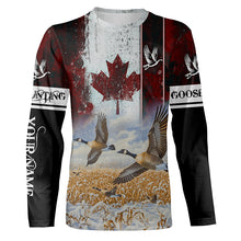 Load image into Gallery viewer, Canada flag Goose hunting Customize 3D All Over Printed Shirts Personalized Waterfowl Hunting gifts NQS851