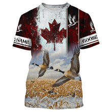 Load image into Gallery viewer, Canada flag Goose hunting Customize 3D All Over Printed Shirts Personalized Waterfowl Hunting gifts NQS851
