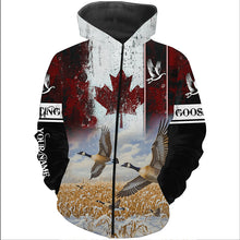 Load image into Gallery viewer, Canada flag Goose hunting Customize 3D All Over Printed Shirts Personalized Waterfowl Hunting gifts NQS851