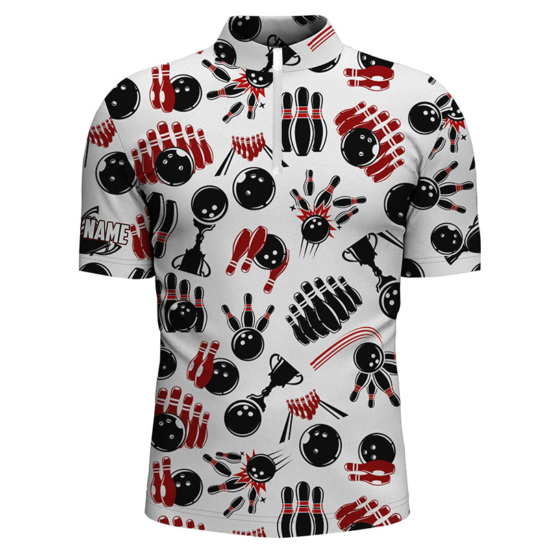 Custom bowling shirt for bowling – personalized team jersey front view
