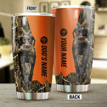 Load image into Gallery viewer, German Wirehaired Pointers Birds & Deer shed Hunting Dog Custom name Stainless Steel Tumbler Cup FSD4294