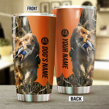 Load image into Gallery viewer, English Cocker Spaniel Birds & Deer shed Hunting Dog Custom name Stainless Steel Tumbler Cup FSD4374