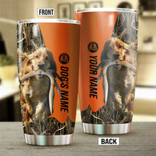 Load image into Gallery viewer, English Cocker Spaniel Birds & Deer shed Hunting Dog Custom name Stainless Steel Tumbler Cup FSD4374