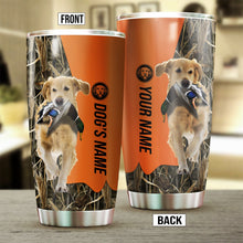 Load image into Gallery viewer, Golden Retriever Birds & Deer shed Hunting Dog Custom name Stainless Steel Tumbler Cup FSD4322