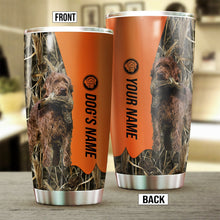 Load image into Gallery viewer, Pudelpointer Birds & Deer shed Hunting Dog Custom name Stainless Steel Tumbler Cup FSD4324