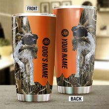Load image into Gallery viewer, English Pointer Birds & Deer shed Hunting Dog Custom name Stainless Steel Tumbler Cup FSD4331