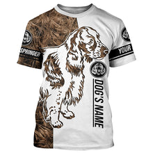 Load image into Gallery viewer, Spaniel (English Springer) Gun Dog Tattoo Camo Customized Name Shirt, Hoodie - Spaniel Hunting Dog, Duck Bird Hunting Gifts FSD2605
