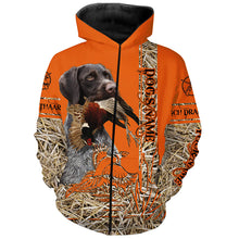 Load image into Gallery viewer, Deutsch Drahthaar Dog Pheasant Hunting Blaze Orange Hunting Shirts, Pheasant Hunting Clothing FSD4167