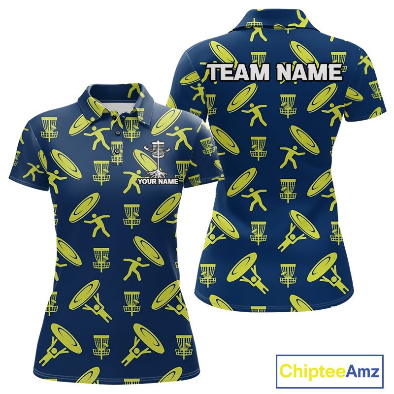 Personalized Disc Golf Polo Shirt Custom Name Gift Performance Polo For Womens