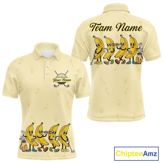 Funny Banana Mens Golf Polo Shirts Team, Mens Golf Jerseys For Golfer, Golf Gifts NHT908