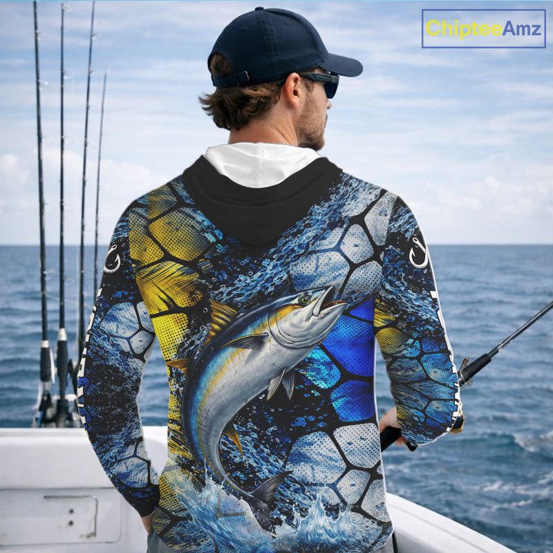 Tuna Fishing Customize Name Long Sleeve Fishing Shirts, Personalized Tuna Fishing Gift NHT438