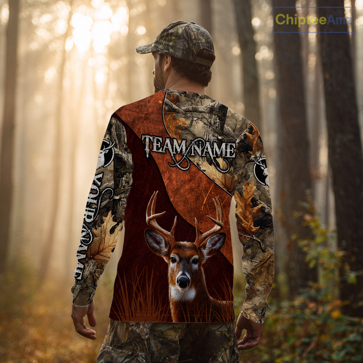 Deer Hunting Camouflage Shirt With Custom Name, Custom Team Name, Hunting Gifts NHT19