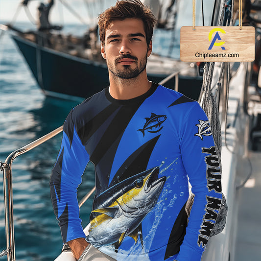 Tuna Saltwater Fishing Jerseys, Tuna Fishing Performance Fishing Shirts Long Sleeve NHT582