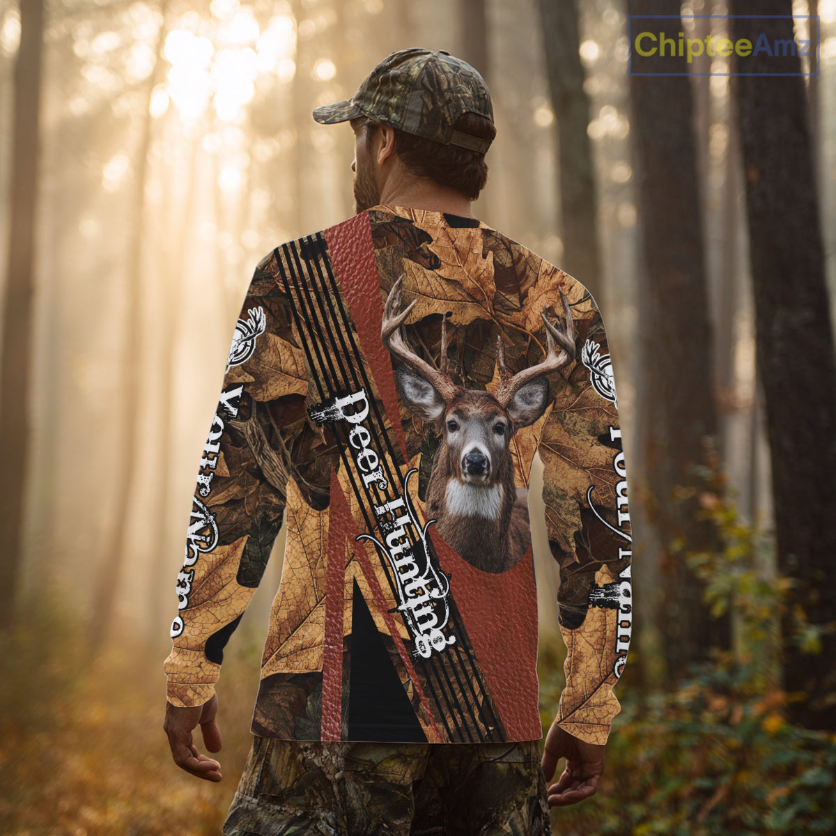 Deer Hunting Orange With Camo Autumn - Personalized All Over Print Deer Hunting Clothes NHT292