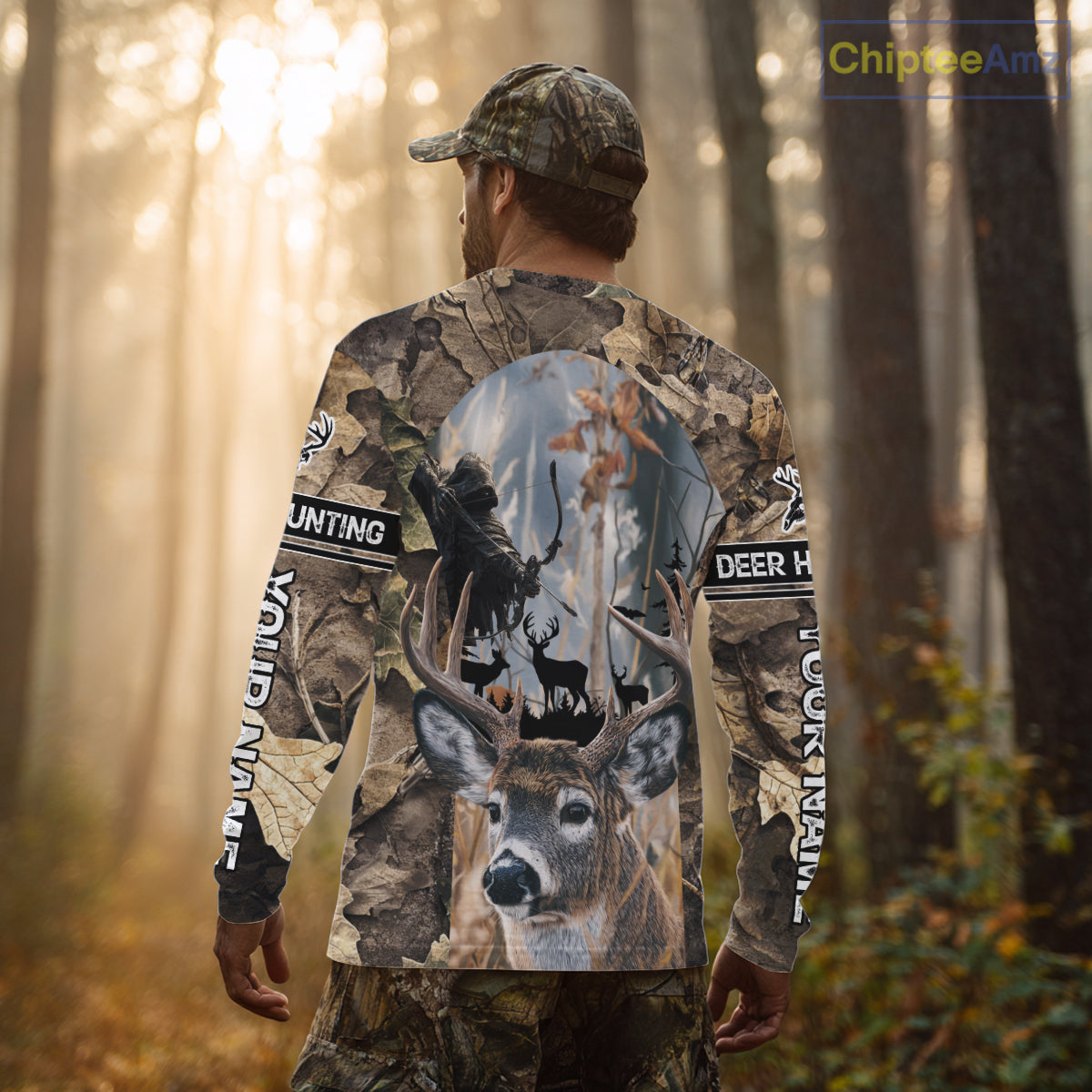 Deer Hunting Grim Reaper Camo Forest 3D All Over Printed Shirt, Personalized Hunting Shirt NHT273