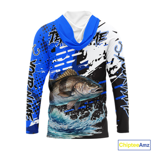 Personalized Black Drum Fishing Jerseys For Fishing Team, Tournament Fishing Shirts NHT448