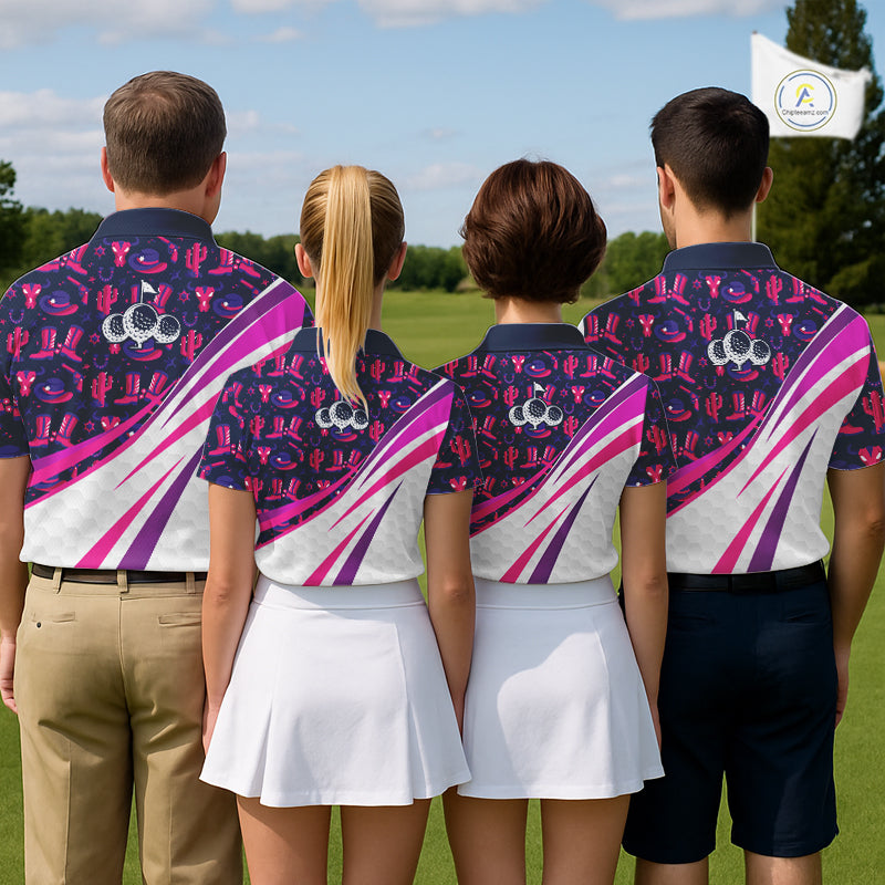 Mens Funny Cowgirl Golf Polo Shirts Golf Outfits, Personalized Golf Gifts NBT484