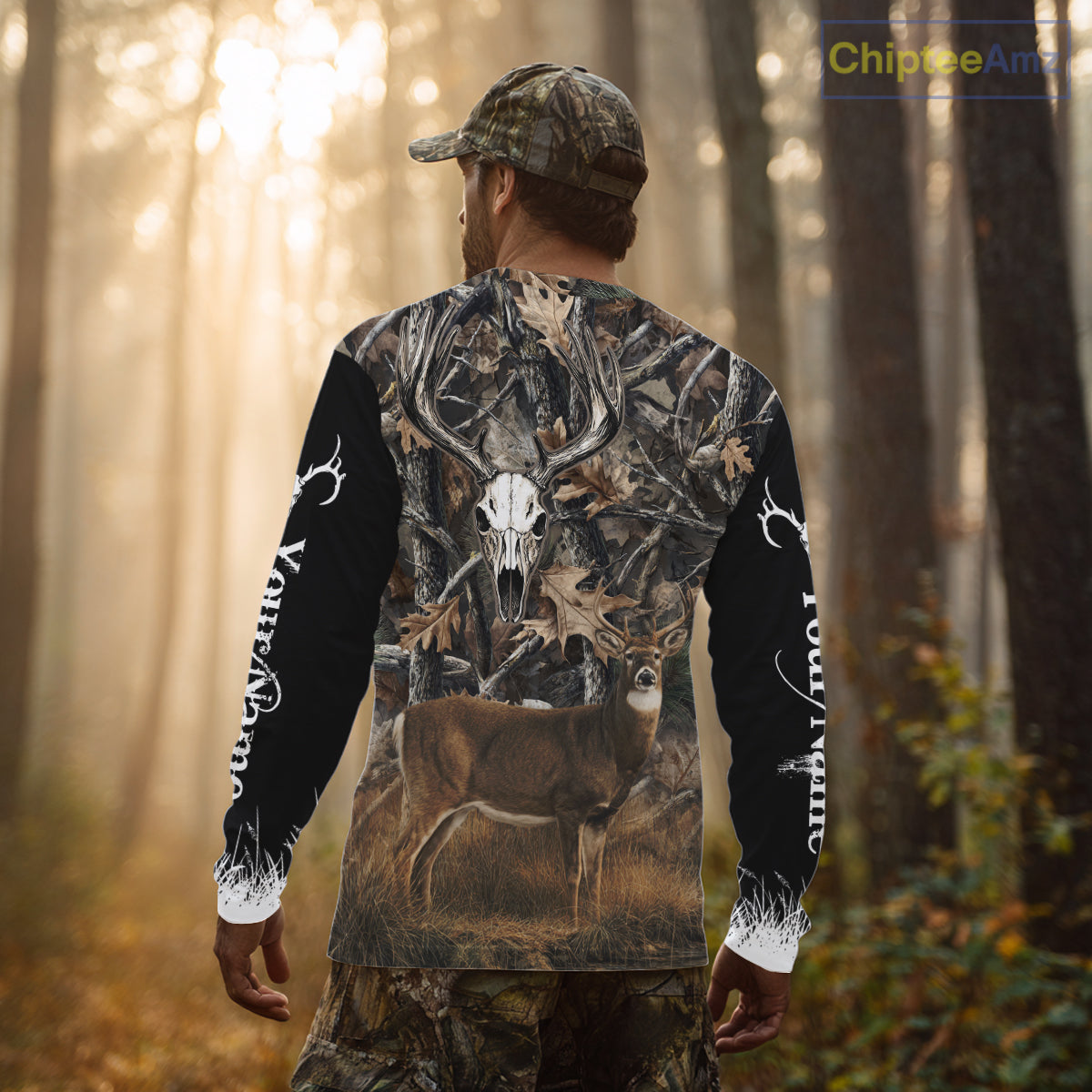 Deer Buck Camouflage Custom Name 3D All Over Printed Shirts, Deer Hunting Shirt, Hunting Accessories NBT337