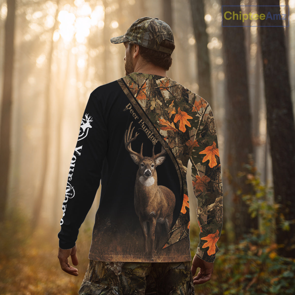 Whitetail Deer Hunting Orange Camouflage Shirts for Men, Hunting Clothes for Deer Hunting Season NBT105