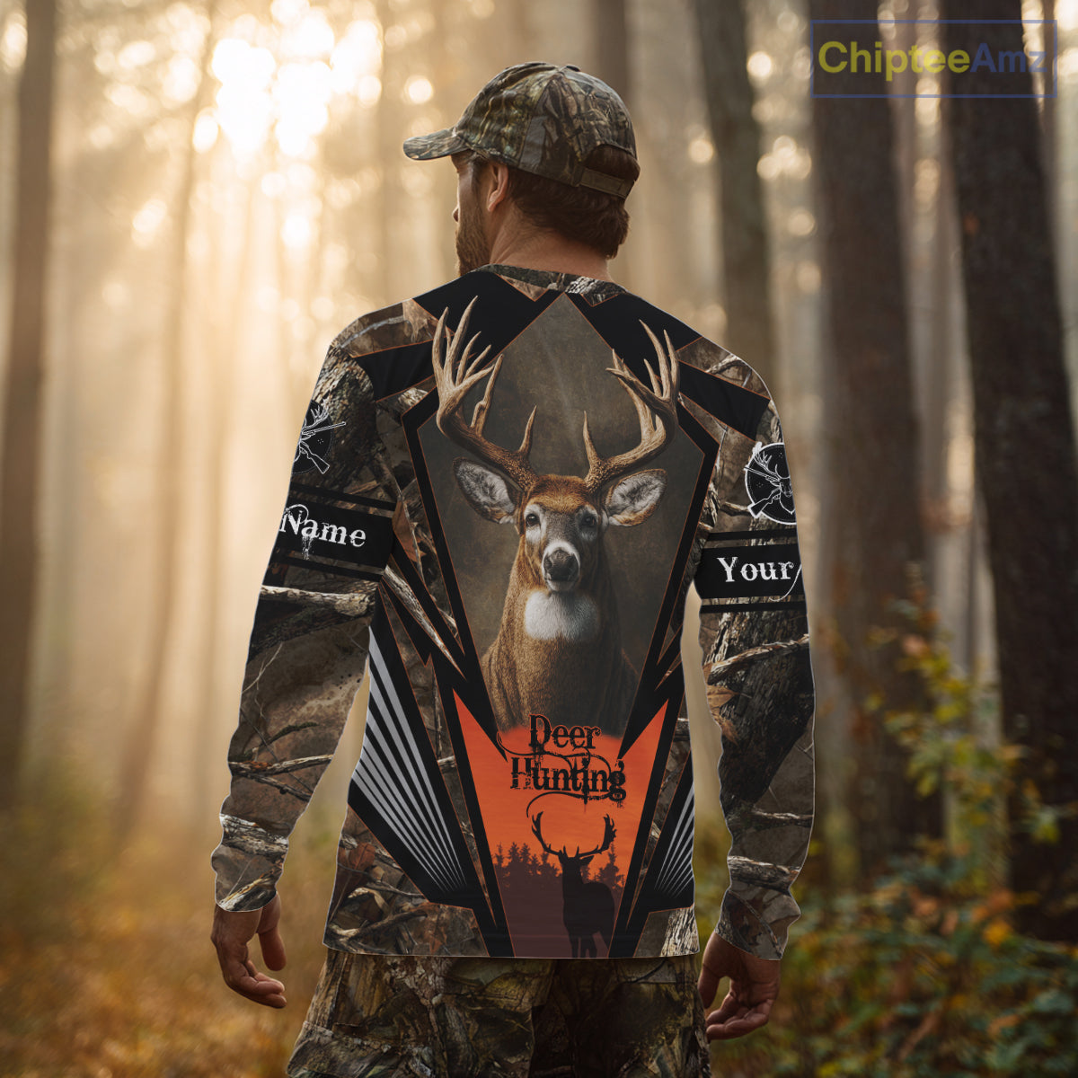 Deer Hunting Camo Customize Name 3D All Over Printed Shirts Personalized gift For Men NBT163