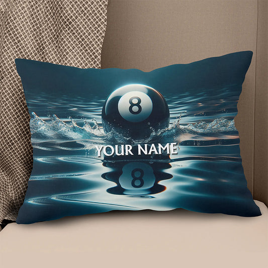 Personalized Water 8 Ball Billiard 3D Pillow, Best Throw Pillow Billiard VHM0894