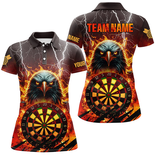 Personalized Darts Board Fire Flame Eagle 3D Darts Shirts For Women, Team League Darts Jersey Attire TDM1685