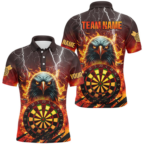 Personalized Darts Board Fire Flame Eagle 3D Darts Shirts For Men, Team League Darts Jersey Attire TDM1685